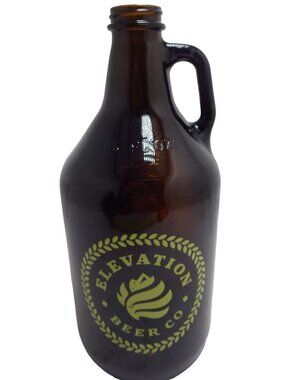Elevation Beer Co Growler Poncha Springs CO Brewery Brown 64 ounce